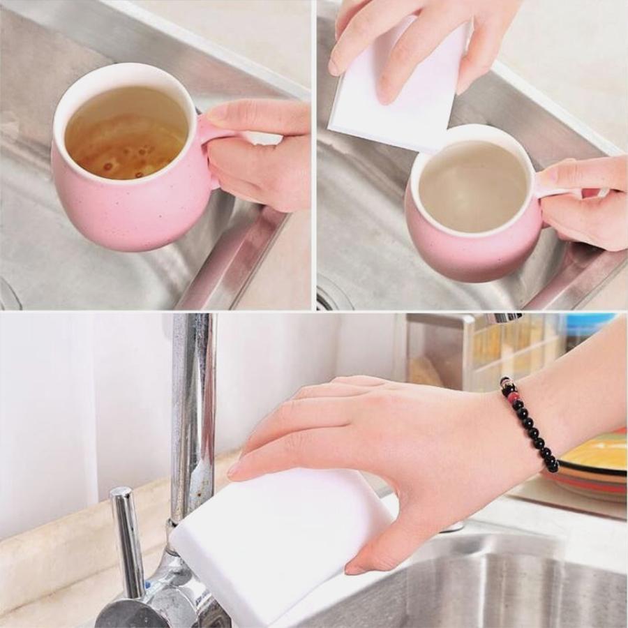 100-PCS White Magic Sponge Eraser Cleaning