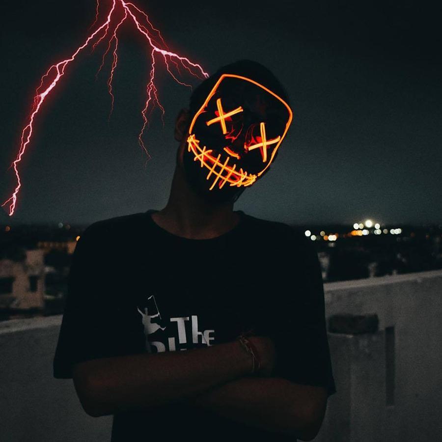 Halloween Purge LED Mask