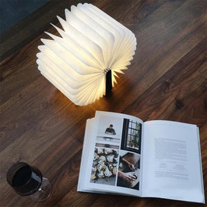 Foldable Wooden Book Lamp