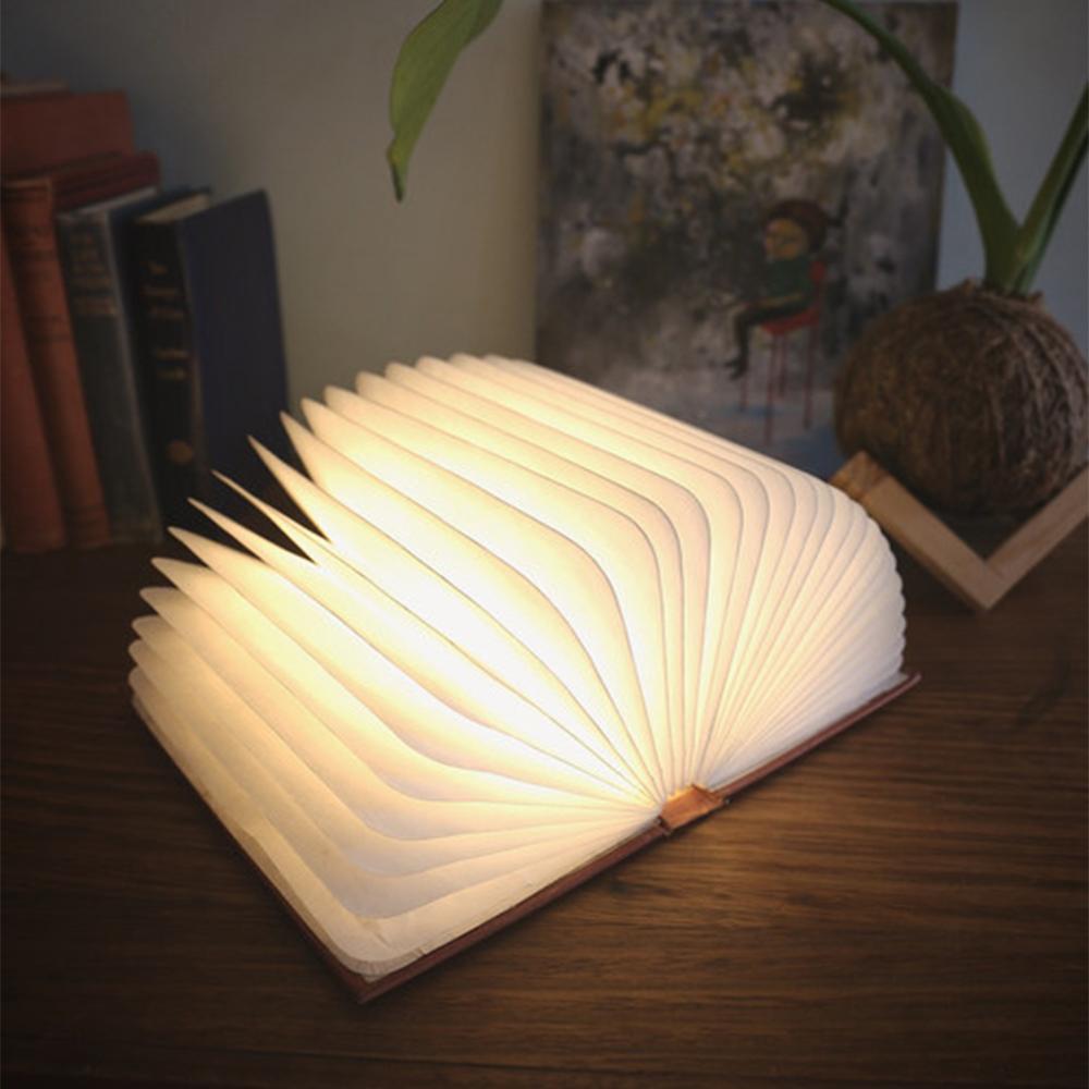 Foldable Wooden Book Lamp