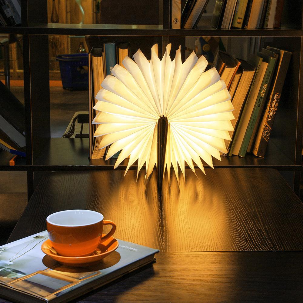 Foldable Wooden Book Lamp